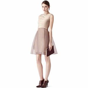 REISS Adi Dress Fit and Flare in Nude Prom Dress